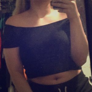Off the shoulder forever21 crop top